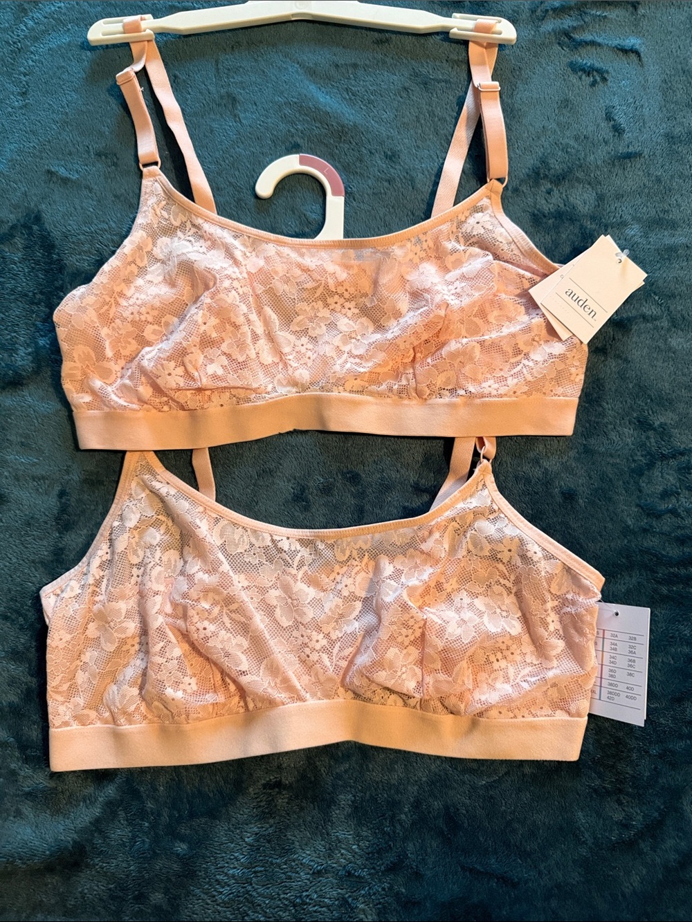 Auden Lace Bralette in Blush Pink 2pc
